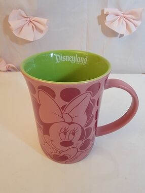 DisneyParks Disneyland Resort Minnie Mouse Pink Polka Dot Coffee Latte Tea Mug